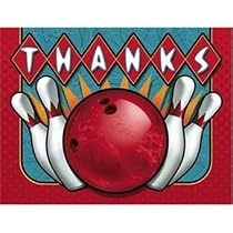 It's A Strike! Bowling Party Thank You Cards 8 Pack
