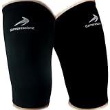 Thigh Compression Sleeves (1 Pair) Men, Women & Youth Hamstring Pain/ Quad Support & Recovery - Reduce Groin Strains & Cramps - Snug & Warm For Tennis, Soccer, Basketball Sports Medium 18