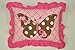 Bacati - Butterflies Pink/Chocolate Decorative or Rocker Pillow 12 x 16 inches