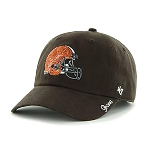 NFL Cleveland Browns Women's '47 Brand Sparkle Team Color Clean Up Adjustable Hat, Brown