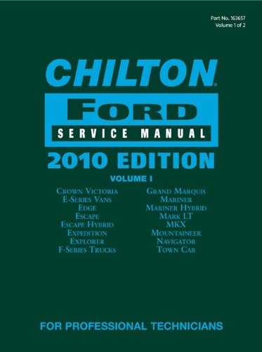 Chilton Ford Service Manual, 2010 Edition (2 Volume Set) (Chilton Ford Mechanical Service Manual) - Chilton - 1111036578 - ISBN:1111036578