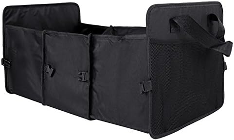Car Organizer with Cooler Vehicles SUV Van Trunk Storage with Handle Multipurpose Collapsible Folding Premium Auto Organizer Cooler Storage, 3 Pockets(Black)