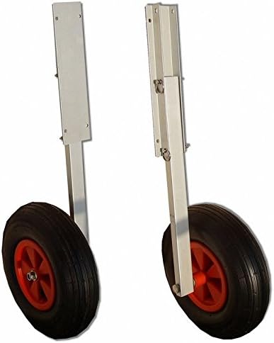 ALUMINUM FLODABLE NEW EASY LOAD LAUNCHING TRANSOM DOLLY TRANSOM WHEELS WITH 15" WHEELS AND STAINLESS STEEL HARDWARE FOR 13' inflatable kaboats transom kayaks Fits Zodiac Mercury Achillies Aqura Aquasports inflatable &amp; Aluminum Boats