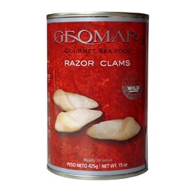 Geomar Chilean Gourmet Seafood-Razor Clams, 13.4 Ounces by Geomar Shellfish