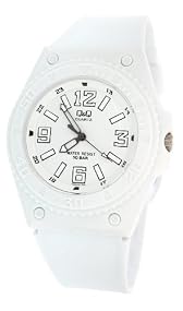 Q&Q White Plastic Unisex Watch with White Dial VQ68J010Y