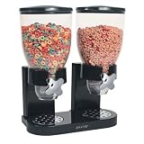 Zevro Dual Dry Food Dispenser, Black/Chrome