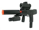 Spring Tactical TMP Machine Pistol FPS-235 Electronic Sight, Silencer, Flashlight Airsoft Gun
