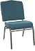 Kitchen & Housewares : Plush Stacking Church Chair with Silvervein Frame [FD-CH-01MI1-BLU-GG]