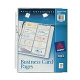 Avery(R) Business Card Holder Refill Sheets, Nonstick Untabbed, Pack Of 10