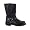 HARNESS BOOT MENS SIZING Gothic Punk Combat Calf Boot Low Heel Black Leather Size: 7
