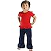 Wennikids® Baby-girls Denim Fancy Flare Pants Double Ruffles Pants 6m-8t
