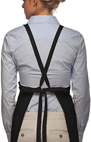 DayStar Apron 200XX Criss Cross Three Pocket Bib Apron, Black