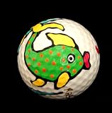 GOLF BALL - HAND PAINTED - DESIGN: FLIRTY FISH