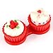 3D Cute Lovely Cream Cake Portable Mini Contact Lenses Case Holder Box Red