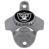 Oakland Raiders Wall Mounted Bottle Opener - Mounting Screws Included