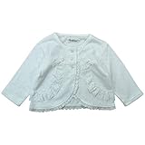 【H28年春物】(日本製) Pample Mousse(パンプルムース) アイレット裏毛レースリボン付きボレロ 95cm/OW NO.DP-61204