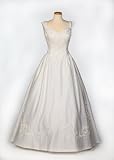 Review   / White Satin Wedding Gown w/ Detachable Train