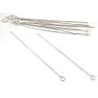 10 Sterling Silver Eye Pins Jewelry Earring Findings 22 Gauge