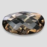 4.40 carat 14x10 mm Dark Chocolate Loose Smoky Topaz Oval Shape Gemstone