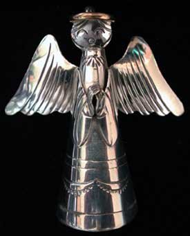 Sterling Silver and 12kt. Gold Angel Pin by Linda Perry, #1243