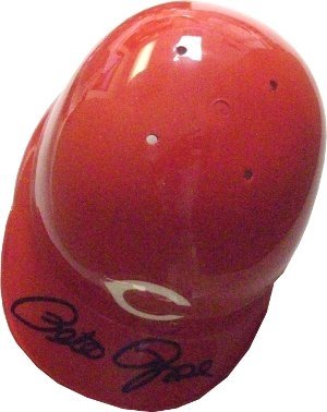 Pete Rose Autographed/Hand Signed Cincinnati Reds Mini Batting Helmet- Rose Hologram