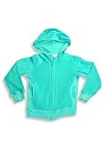 Kyds - Girls Hooded Zip Front Terry Jacket, Turquoise