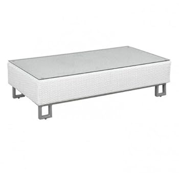 Hanjel - Table Basse Rectangle Miami - Blanc