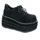 41gDUD48laL. SL160  3 1/2 Inch MENS Platform Black Shoes Punk Sneakers Veggie Suede Shoes
