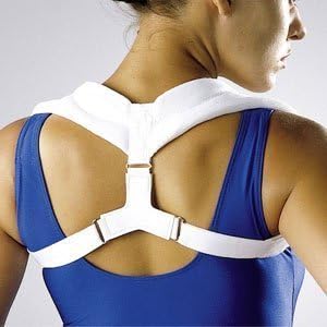 LP Orthopedic Back Posture Aid Brace (Unisex; White), Medium by LPI