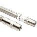 Parker Stainless Steel 316 Flex Hose, S/S 304 Braid, Male NPTF Both Ends, 1/4ID x .47OD, 12" Long