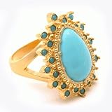 Turquoise Tassel Ring (S)||AFTLE