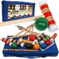 Large Complete Croquet Set with Carrying Case - Sporting Goods > Fitness