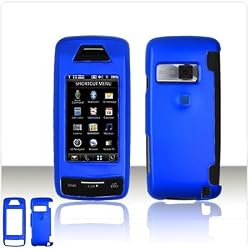 LG Voyager VX10000 Cell Phone Dark Blue Rubber Feel Protective Case Faceplate Cover