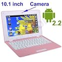 10-Inch Netbook Notebook Laptop Android 2.2 Built-in WIFI 4gb HD 256mb Ram Built-in Camera Tons of Android Apps and Games (SOLID PINK COLOR) by WOLVOL