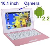 10-Inch Netbook Notebook Laptop Android 2.2 Built-in WIFI 4gb HD 256mb Ram Built-in Camera Tons of Android Apps and Games (SOLID PINK COLOR) by WOLVOL