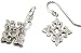 Gothic Cross Drop Earring Pave Set with Diamond Hanging on Fish Hook, 18k White Gold (T.w 0.40)
