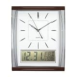 Silent Wall Clock Digital Large Jumbo Display White