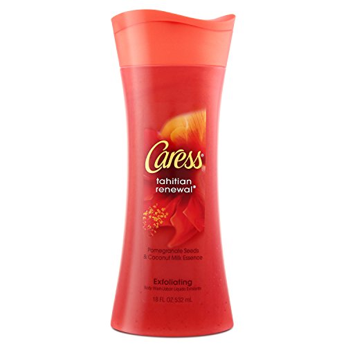 Caress Exfoliating Body Wash, Tahitian Renewal, 18 Ounce, 4 Count