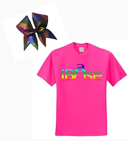 Hot Pink iBase T-Shirt ComBow - Rainbow Print