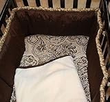 Green Frog Art 3 Piece Cradle Bedding Set, Chocolate Truffle