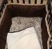 Green Frog Art 3 Piece Cradle Bedding Set, Chocolate Truffle