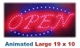 OPEN Bright Led Signs Neon Business Motion Light Sign. On/off with Chain 19*10*1 Blt102