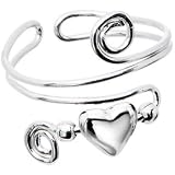 Handcrafted Sterling Silver Swirled Heart Toe Ring