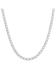Sterling Silver 2.8-mm Fancy Double Curb Chain Necklace (30 Inch)