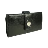 Kenneth Cole Reaction Womens Tab Clutch Wallet (Snakeskin Black)
