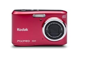 Kodak FZ41 Red 16 MP Digital Camera with 4x Optical Image Stabilized Zoom and 2.7-Inch LCD