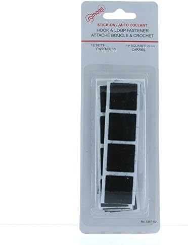 24 Sets Hook & Loop Square Stick-on Fasteners Sewing Craft Supplies