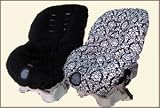 Reversible Toddler Car Seat Cover - Damask - Cuter Than A Ducks Butt