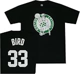 Boston Celtics Larry Bird Throwback Majestic Black T Shirt