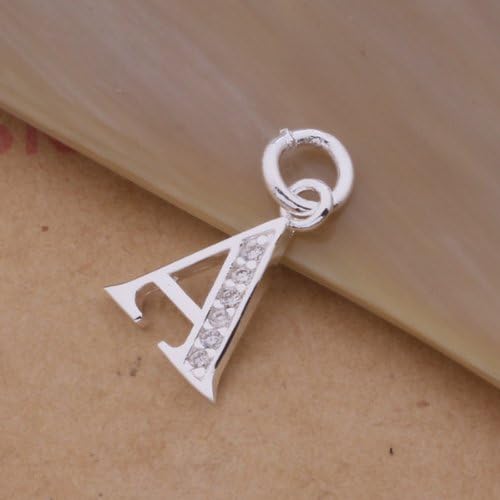 New 925 Silver Plated Letter a Pendant Fasion Jewelry Nice Necklace with Velvet Pouch